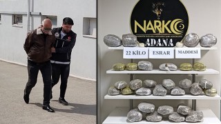 Adana’da valizinde 22 kilogram esrar bulunan yolcu tutuklandı