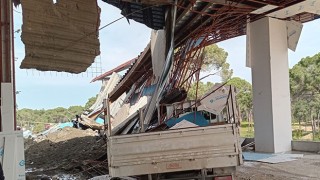 Antalya’da otel inşaatında meydana gelen göçükte 1 kişi yaralandı