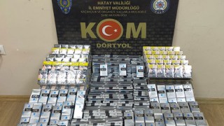 Dörtyol’da 740 paket gümrük kaçağı sigara ele geçirildi