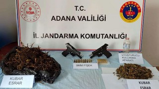 Adana’da bir evde silah ve uyuşturucu ele geçirildi
