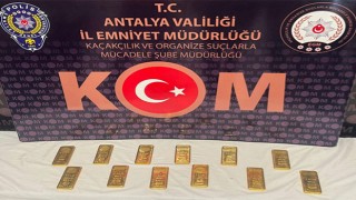 Antalya’da 12 kilogram gümrük kaçağı altın ele geçirildi