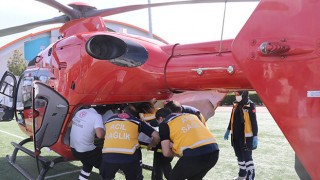 KOAH hastası ambulans helikopterle Burdur’dan Ankara’ya nakledildi