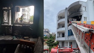 Mersin’de apartman dairesinde çıkan yangında bir kişi yaralandı