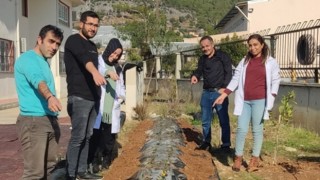 Bozyazı’da engelli öğrenciler fidan dikti