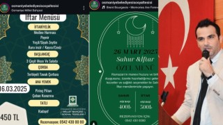 CHP'li Salgut'tan Osmaniye Belediyesi'ne İftar ve Sahur Fiyatları Tepkisi