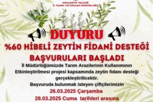 Osmaniye’de Yüzde 60 Hibeli Zeytin Fidanı Dağıtımı Başladı!