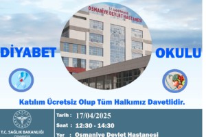 Devlet Hastanesi'nde Ücretsiz Diyabet Okulu Açılacak
