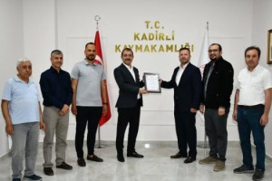 Kadirli Coğrafi İşaret Komisyonu, Kaymakam Erdinç Dolu’yu ziyaret etti