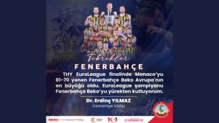 Vali Yılmaz'dan EuroLeague Şampiyonu Fenerbahçe'ye Tebrik