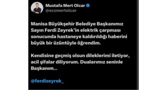 Başkan Olcar'dan Zeyrek'e Geçmiş Olsun Mesajı
