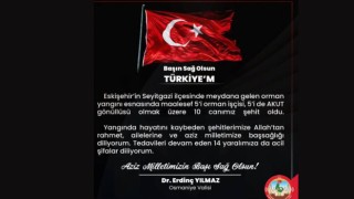 Vali Yılmaz'dan Orman Şehitleri İçin Taziye Mesajı