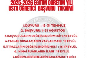 Osmaniye’de Usta Öğretici Başvuruları 31 Ağustos’ta Sona Eriyor