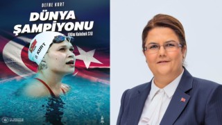 Derya Yanık, Şampiyon Yüzücü Defne Kurt’u Tebrik Etti