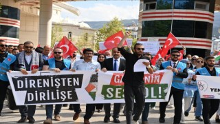 OKÜ Öğrencilerinden Filistin’e Destek Yürüyüşü