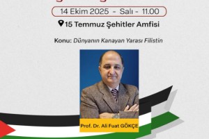 OKÜ’nün 2025-2026 Açılış Dersi “Filistin” Konulu Olacak