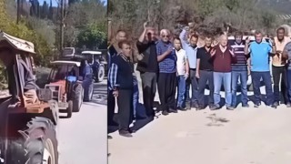 Bahçe Köyünde Traktörlü Taş Ocağı Protestosu