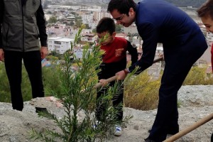 Kaymakam Yunus Emre Şahin Çocuklarla Fidan Dikti