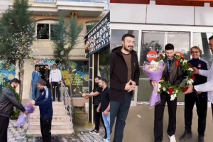 Dünya Üçüncüsü Ferit Özdemir’e Osmaniye’de Meşaleli Karşılama