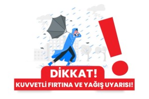 Kadirli'de belediyeden fırtına ve yağış uyarısı
