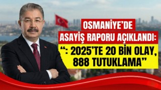 Osmaniye’de Asayiş Raporu Açıklandı: 2025’te 20 Bin Olay, 888 Tutuklama