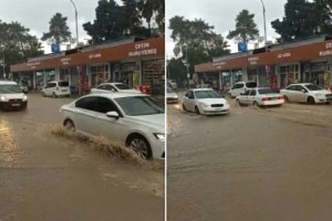 Toprakkale’de Sağanak Alarmı: Çarşı Merkezi Göle Döndü, Alt Geçit Kapandı
