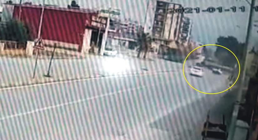 Toprakkale'de Kaza Anı Güvenlik Kamerasında