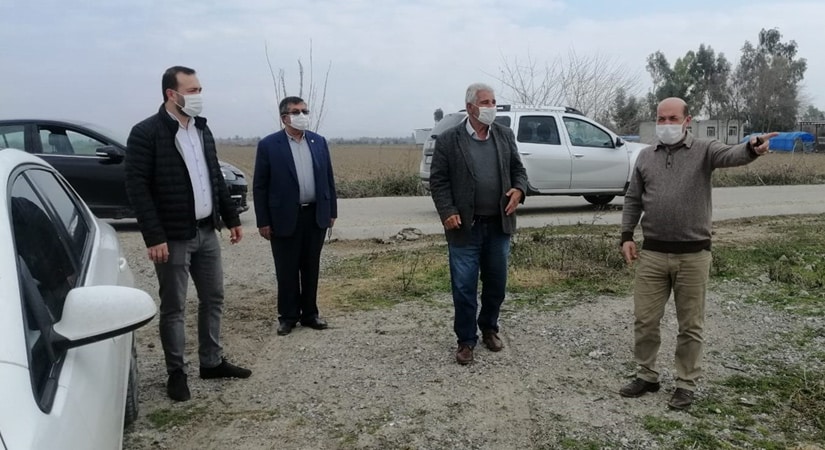 Köyde yeni mezarlık arazisinde inceleme