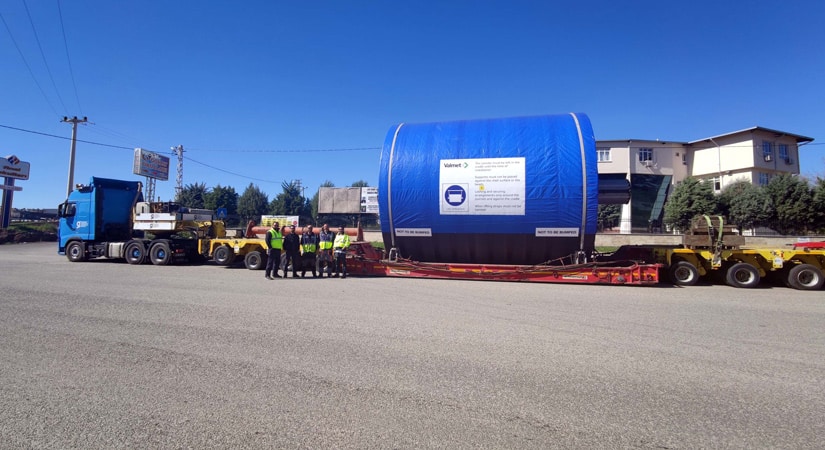 147 ton yük taşıyan TIR, görenleri şaşırttı