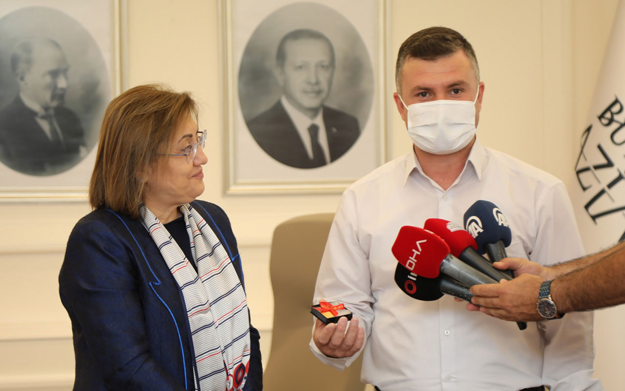 Gaziantep’te kahraman şoföre ‘altın’ ödül