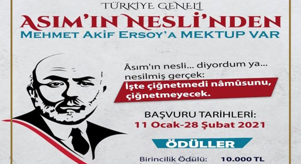 Aksaray'dan Mehmet Akif Ersoy için mektup yarışması