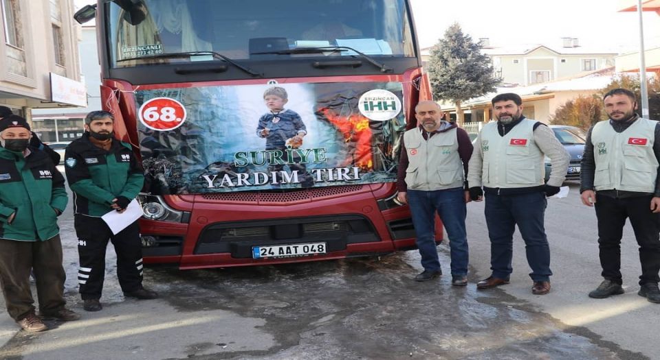 Erzincan'dan Suriye'ye 68. Yardım Tırı