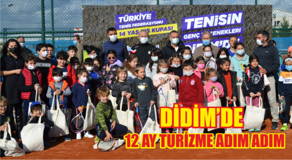 Genç tenisçiler Didim'de raket sallıyor