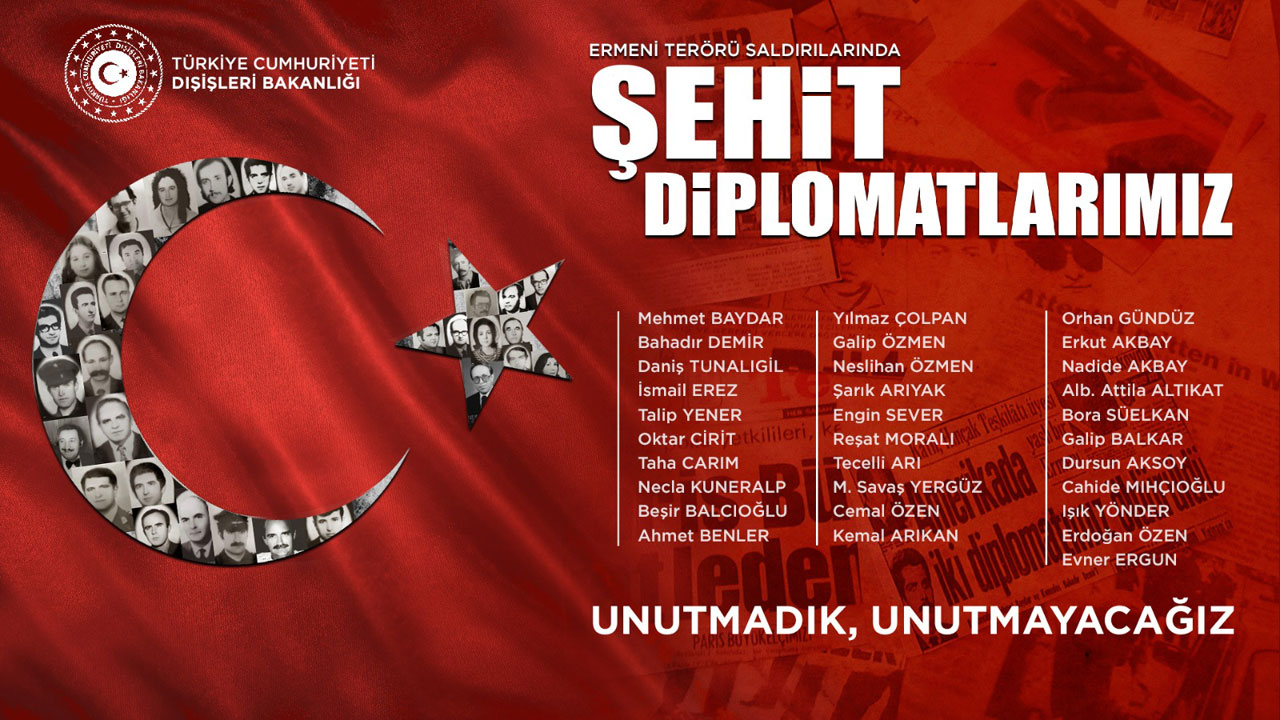 Dışişleri'nden paylaşım: "Ermeni terörünün şehit ettiği arkadaşlarımızı unutmayacağız"