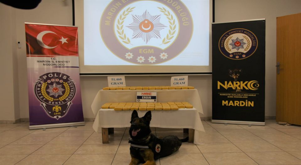 Mardin’de 51,5 kilogam eroin ele geçirildi