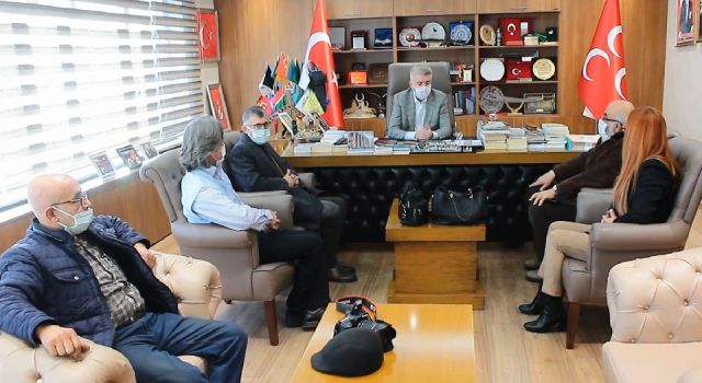 Kayseri'de 'İnternet Gazetecileri'nden MHP'ye ziyaret