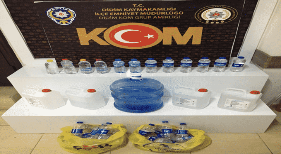 Aydın Didim'de el yapımı rakı ele geçirildi